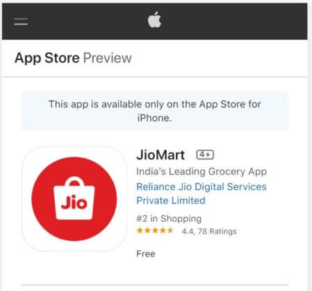jiomart app apple apps store