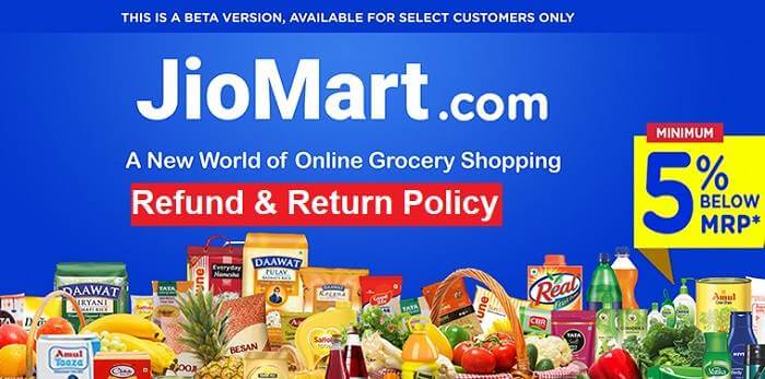 JioMart Refund & Return Policy